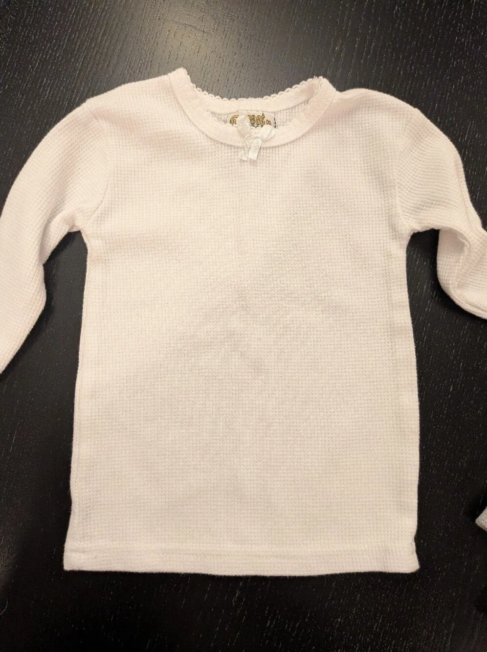 Neutral Gray & White Waffle Knit Two-Piece Set